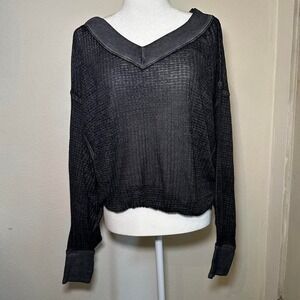 Free People Flow Black Top (XS)